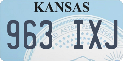 KS license plate 963IXJ