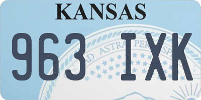 KS license plate 963IXK