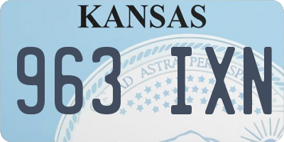 KS license plate 963IXN