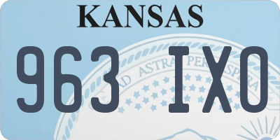 KS license plate 963IXO