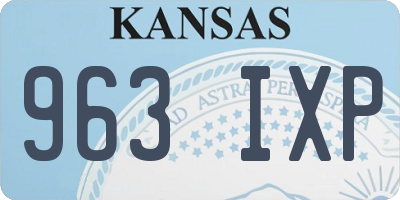 KS license plate 963IXP