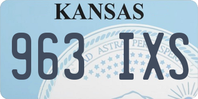 KS license plate 963IXS