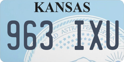 KS license plate 963IXU