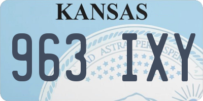 KS license plate 963IXY