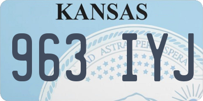 KS license plate 963IYJ