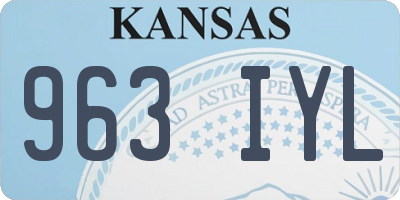 KS license plate 963IYL