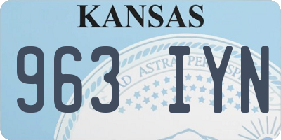 KS license plate 963IYN