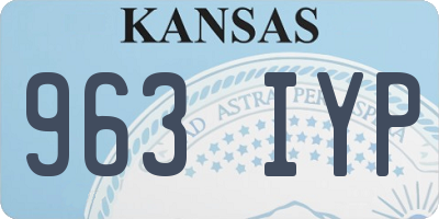 KS license plate 963IYP