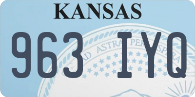 KS license plate 963IYQ
