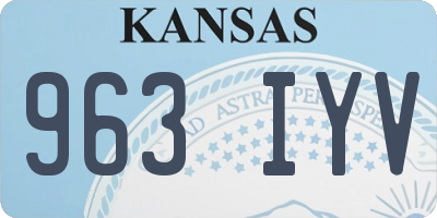 KS license plate 963IYV