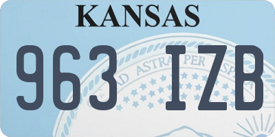 KS license plate 963IZB