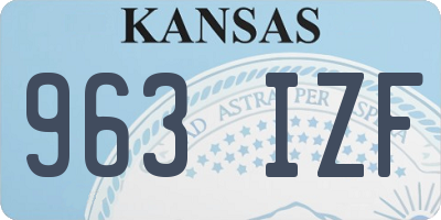 KS license plate 963IZF