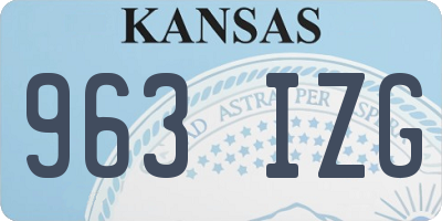 KS license plate 963IZG