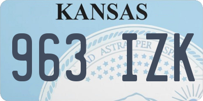 KS license plate 963IZK