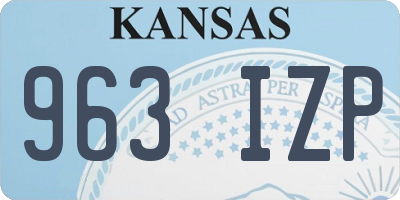 KS license plate 963IZP