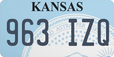 KS license plate 963IZQ