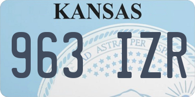 KS license plate 963IZR