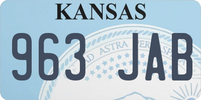 KS license plate 963JAB