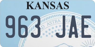 KS license plate 963JAE