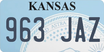 KS license plate 963JAZ
