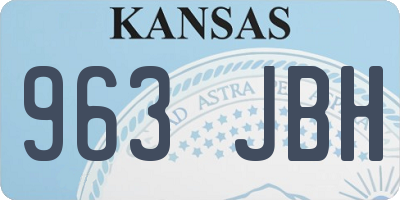 KS license plate 963JBH