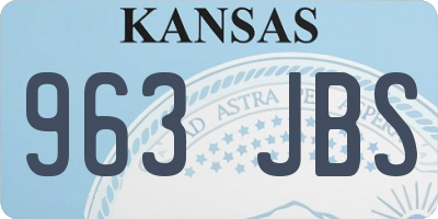 KS license plate 963JBS
