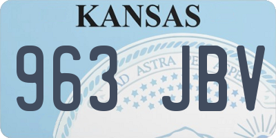 KS license plate 963JBV