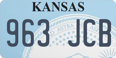 KS license plate 963JCB