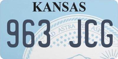 KS license plate 963JCG