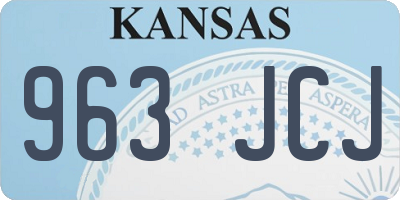 KS license plate 963JCJ