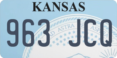 KS license plate 963JCQ