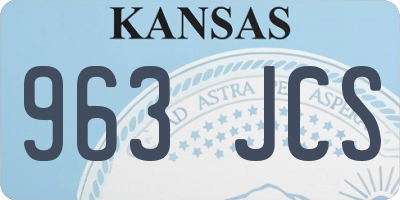 KS license plate 963JCS