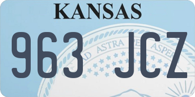 KS license plate 963JCZ