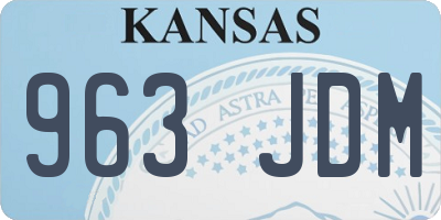 KS license plate 963JDM
