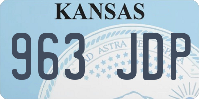 KS license plate 963JDP
