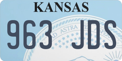 KS license plate 963JDS