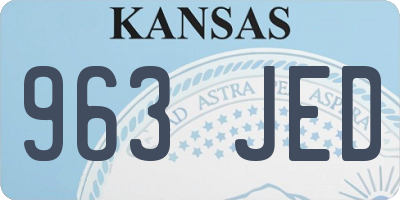 KS license plate 963JED