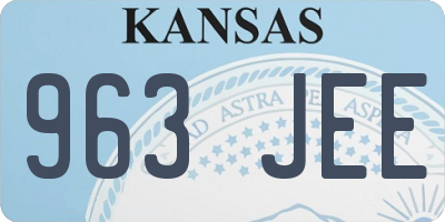 KS license plate 963JEE