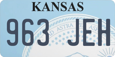 KS license plate 963JEH