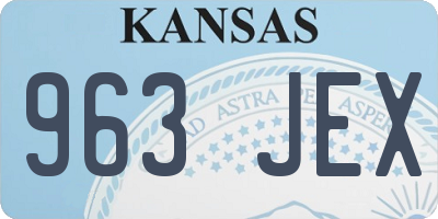 KS license plate 963JEX