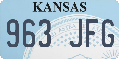 KS license plate 963JFG