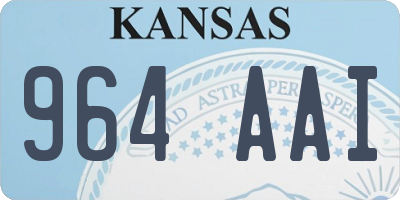 KS license plate 964AAI