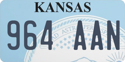 KS license plate 964AAN