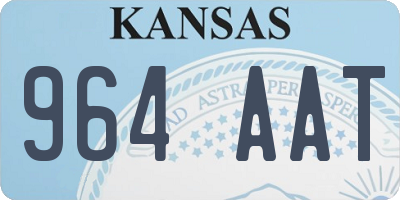 KS license plate 964AAT