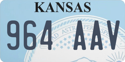 KS license plate 964AAV