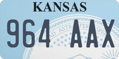 KS license plate 964AAX