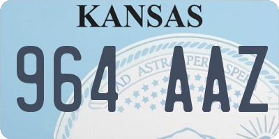 KS license plate 964AAZ
