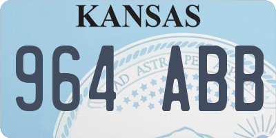 KS license plate 964ABB