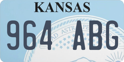 KS license plate 964ABG