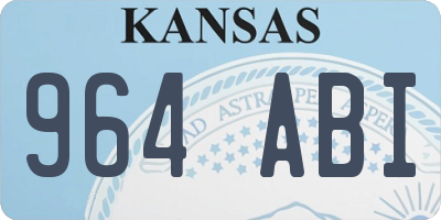 KS license plate 964ABI